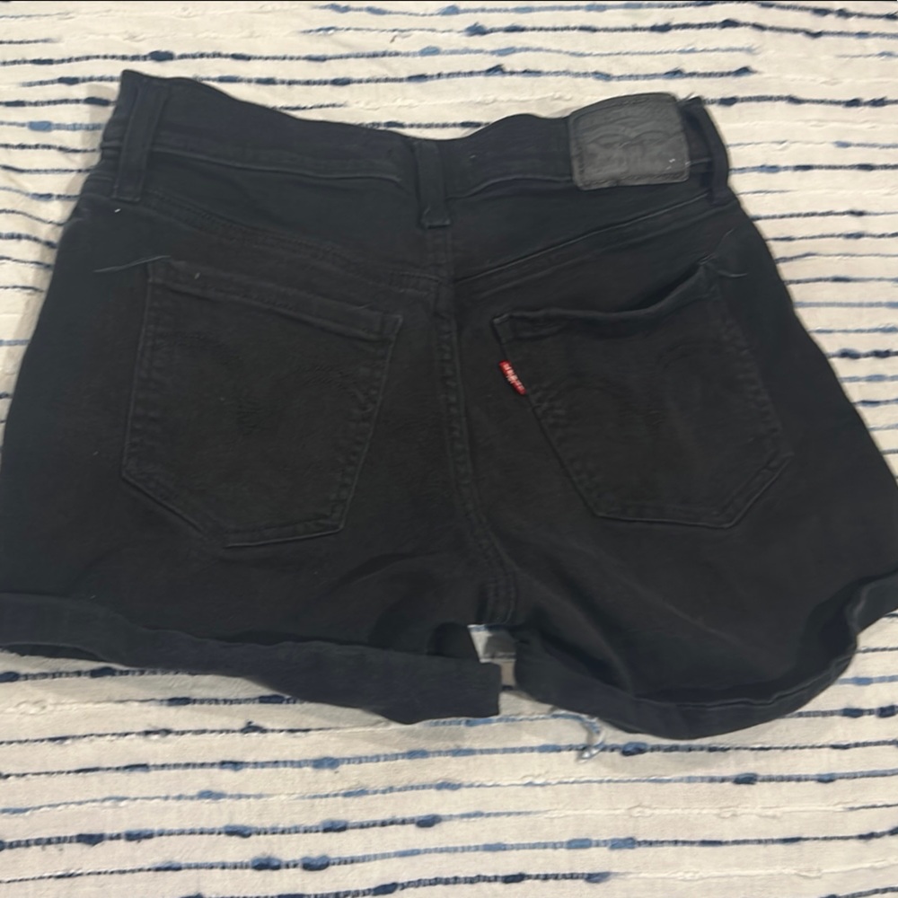 Black Denim Shorts